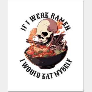 Skeleton Eating Ramen Posters and Art